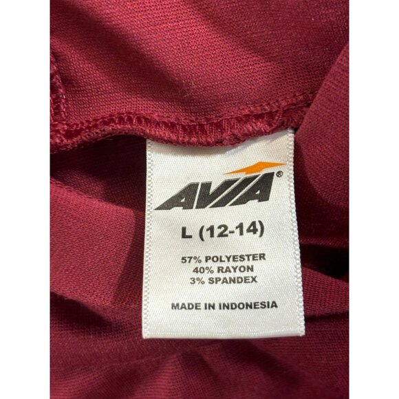 AVIA Sweater Women's Large Red Soot Athletic Pullover Front Pocket Hoodie - Picture 3 of 8